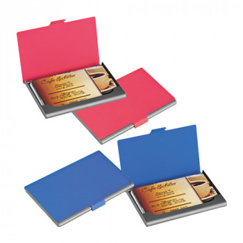 Rubberised business card holder